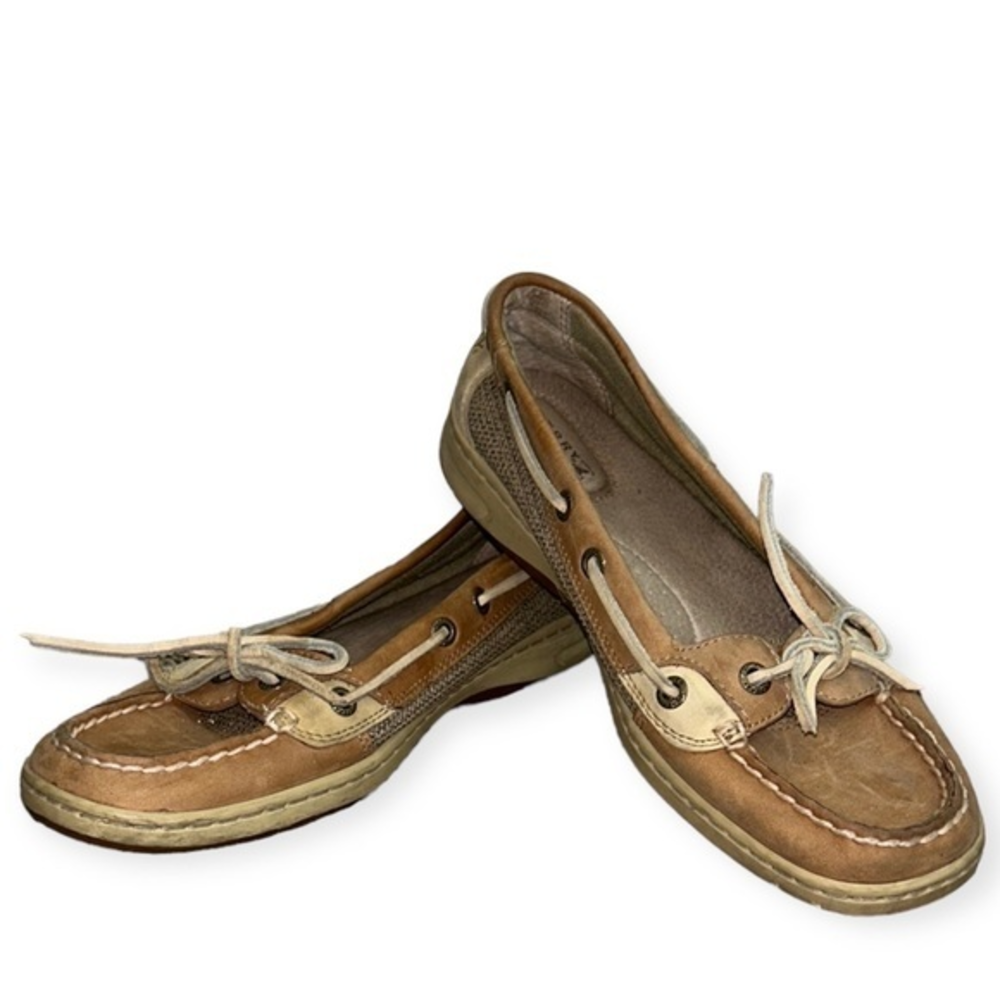 Sperry women’s tan top sider boat shoes‎ size 7 1/2